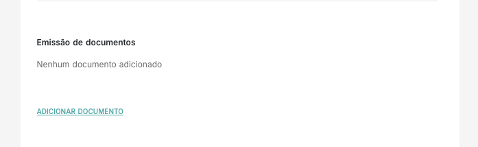 Tela de emissão de documentos